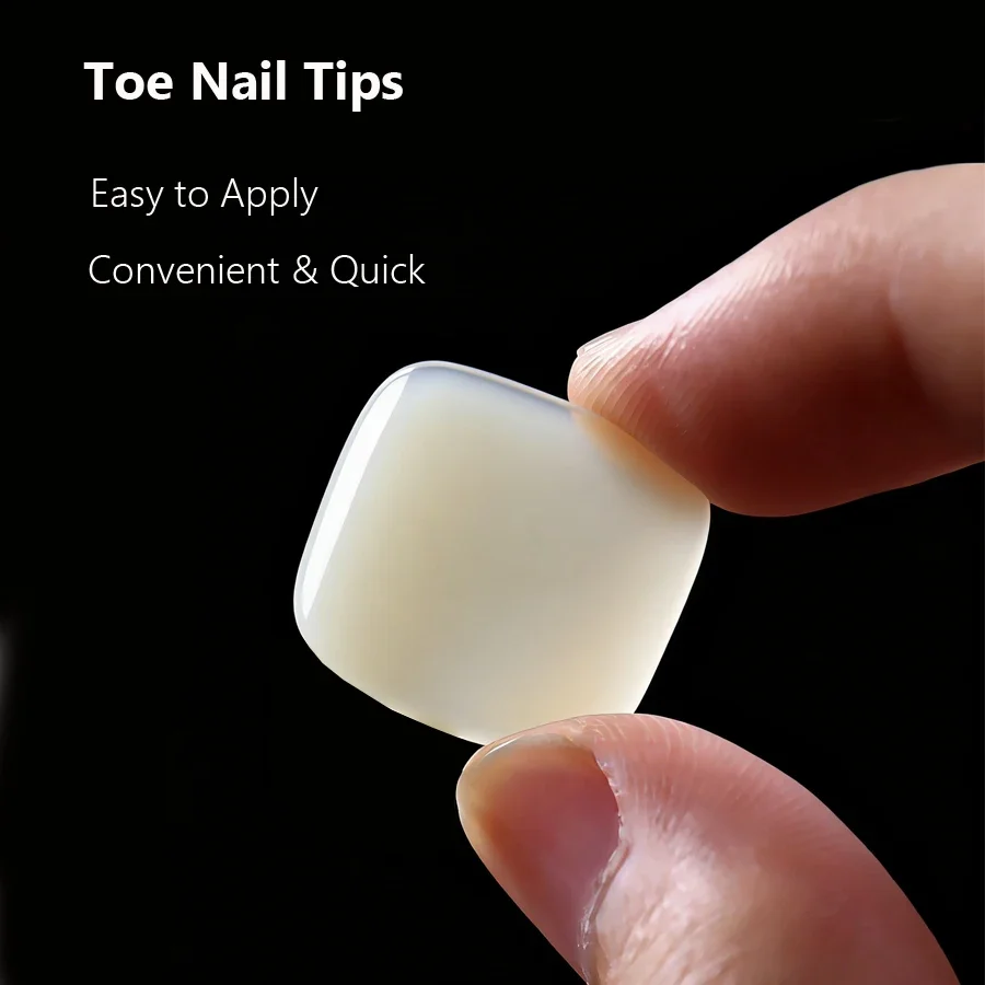 600 puntas de uñas de color natural, cobertura completa de uñas postizas superiores fáciles de aplicar para pedicura en el hogar y el salón
