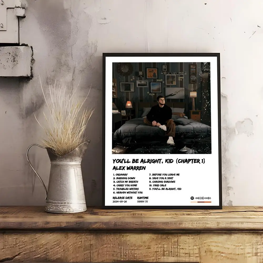 ملصق ألبوم Pop Singer A_Alex W_Waren ملصقات جدارية فنية جدارية مطبوعة صور لغرفة المعيشة المنزلية ديكور المدخل #4