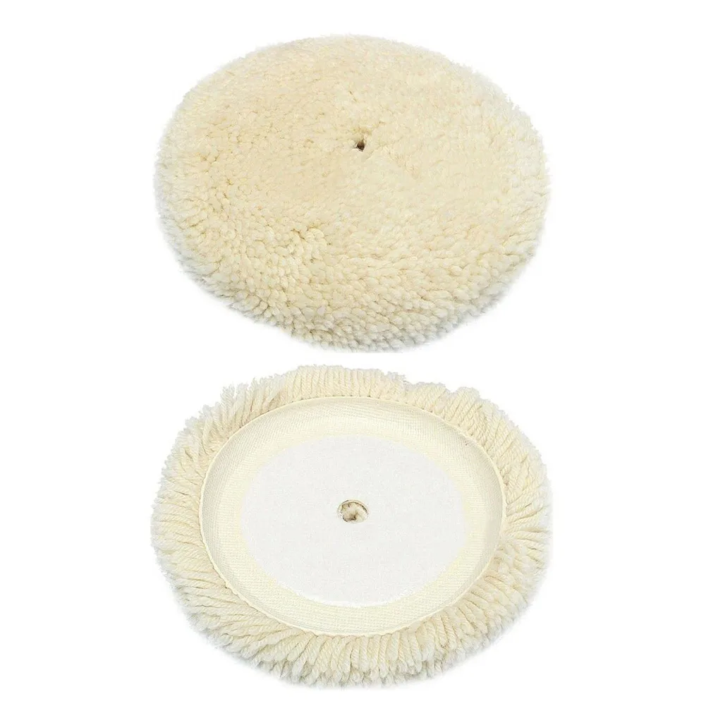 Wool Polishing Buffing Bonnet Buffer Pad Soft Wool 9Inch 225mm For Car Polisher Cleaning Set Clean Furniture Car Vehicle