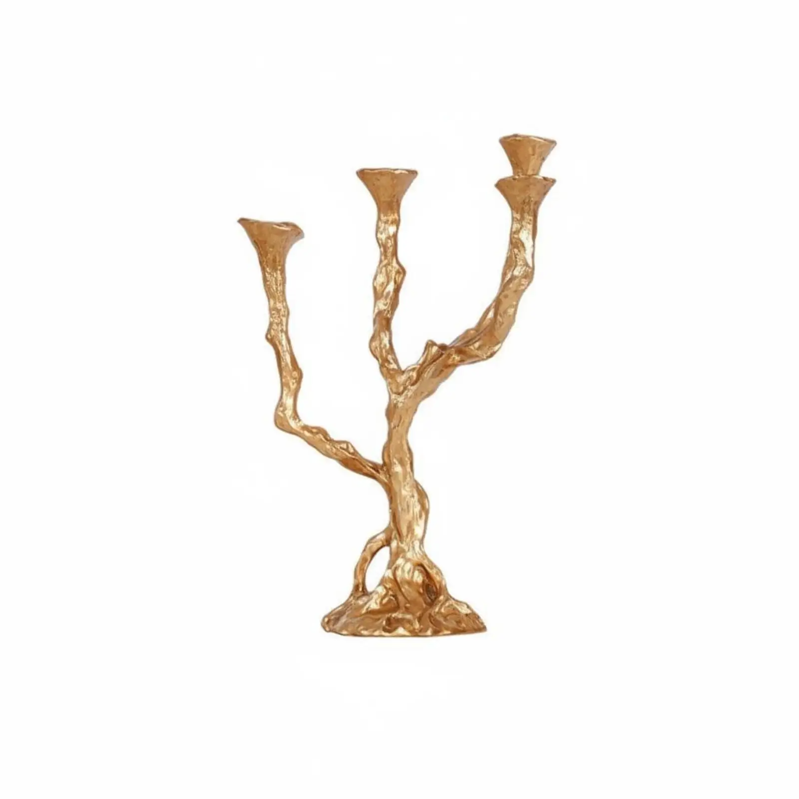 Multi-Arm Candle Holder Light Luxury Metal Decorative Candlestick Stable Base
