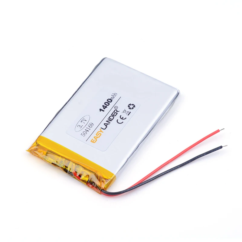 3.7V 1400mah 504169 Rechargeable Lithium Li-ion Li Polymer Battery For navigator GPS traveling recorder toys PDA Tools