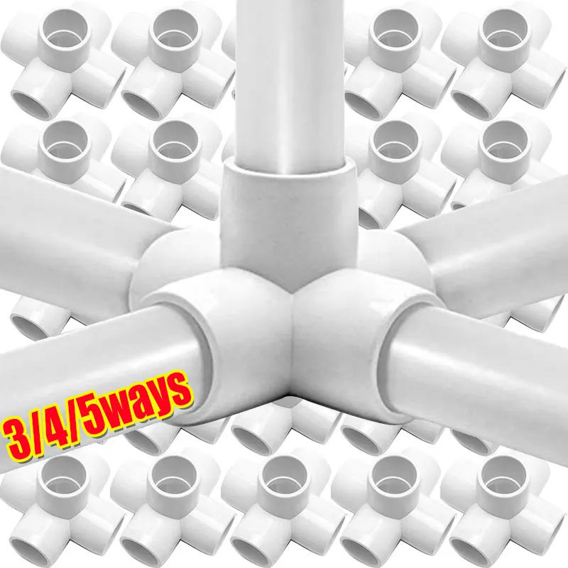 

3/4/5-контактный пластиковый соединительный фитинг «сделай сам», черно-белые трубные соединения в сборе, прочные варианты соединения, детали для домашнего сада