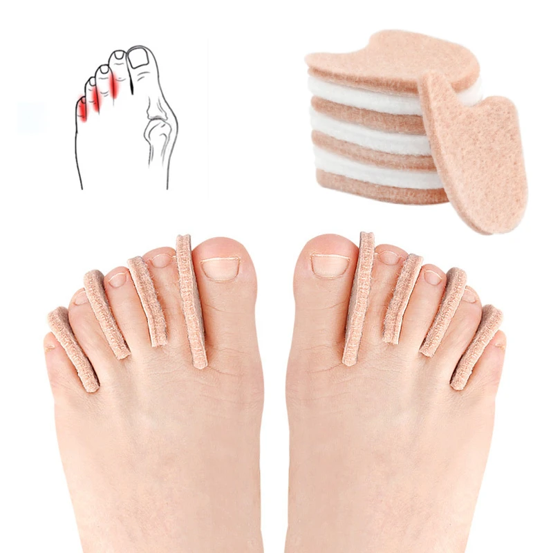 

20Pieces Feet Care Correction Toe Spacer Hallux Valgus Splitter Overlapping Fingers Pedicure Separator Corrector Pain Relif