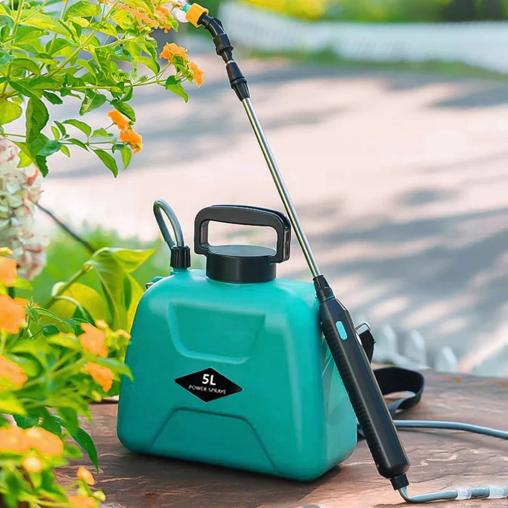 5L Electric Garden Sprayer with Telescopic Rod Handheld Plant Sprinkler USB Charging Plant Mister Sprayer Garden Watering Tool