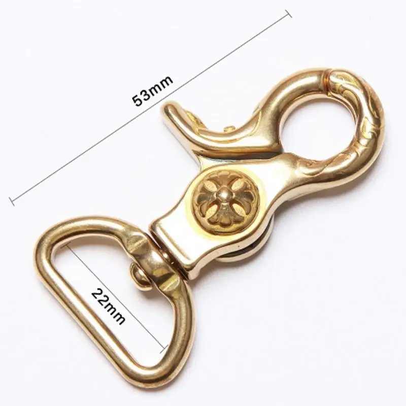 WUTA 100% Solid Brass Hook buckle Premium Shoulder strap Swivel Snap Hook Fastener Wallet Bag Lobster Clasp clip Claw Purse Hook