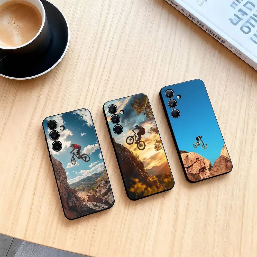 

D-Downhill MTB Phone Case For Samsung Galaxy A73,A72,A71,A70,A53,A52,A51,Soft Silicone Black Cover