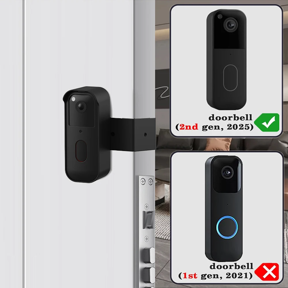 Protective Cover for Blink Video Doorbell 2nd Gen (2025 newest model), No-Drill Needed for Blink Doorbell Mount