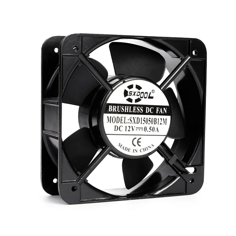 Powerful DC 12V pwm Fan Strong Air Flow 150mm 15050 150*150*50mm 12V 0.50A for bitcoin miner