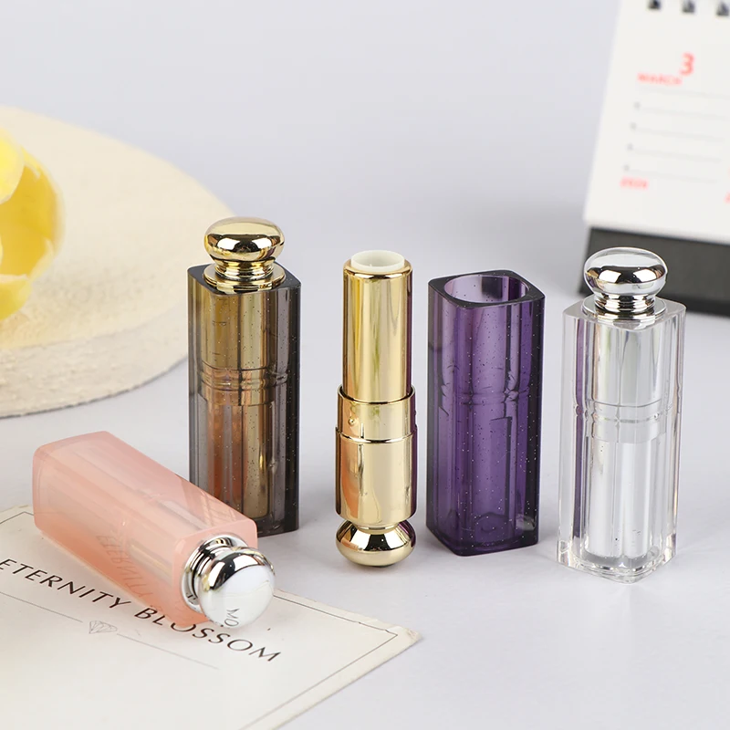 Tube de rouge à lèvres rechargeable avec bouchon, récipient en plastique pour baume à lèvres, conteneurs de pommade cosmétique, bouteille de voyage d'échantillon, 14g