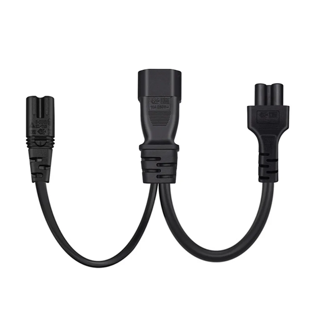 JORINDO Y-Typ-Splitter-Netzkabel, IEC320 C14-Stecker, 3-poliger Stromkabel, AC-Netzteil auf C7 + C5-Buchse