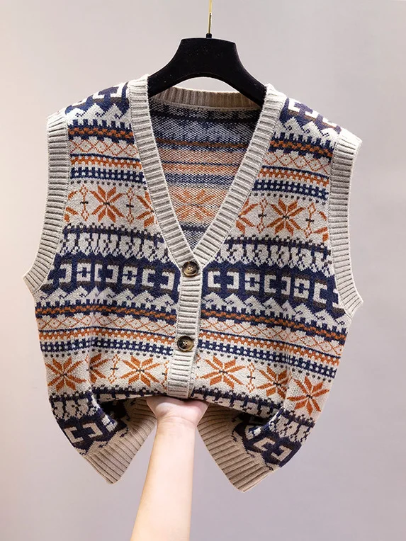 

Женский вязаный жилет-топ с V-образным вырезом, укороченный кардиган на одной пуговице, тонкий, из нейлоново-полиэстеровой смеси, для повседневной носки