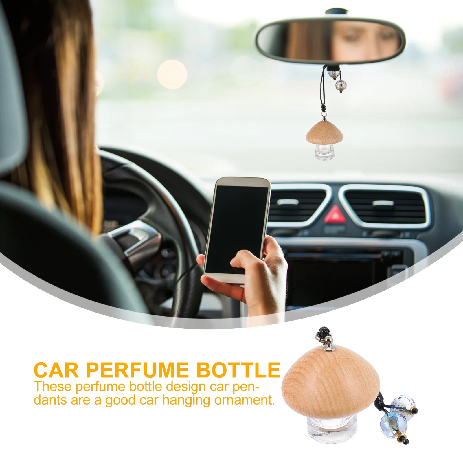 

5ml Rear View Mirror Pendant Exquisite Adornment Durable Aromatherapy Bottle Romantic Fragrance Hanging Perfume Bottle