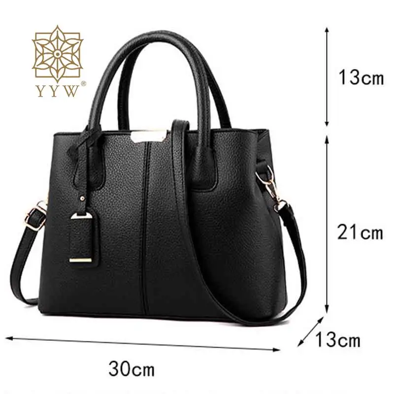 Women PU Leather Tote Bag Large Capacity Top-handle Embroidery Matte Crossbody Handbag High Quality Designer Commuting Purses