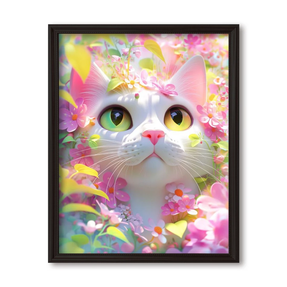 GATYZTORY Painting By Custom Number Picture Paintings To Paint Handiwork cats Animals Paintings Wall Decor Draw Picture Drawing