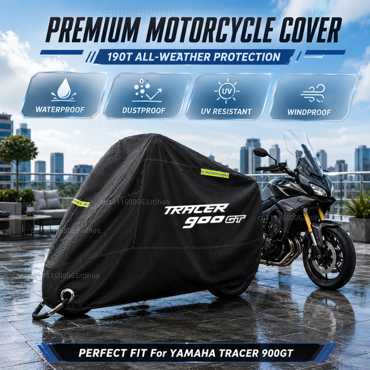

Outdoor Motorcycle Cover Waterproof Full Protection 190T Oxford Cloth For For YAMAHA TRACER 900GT 700GT 700 900 GT MT09 MT07 MT
