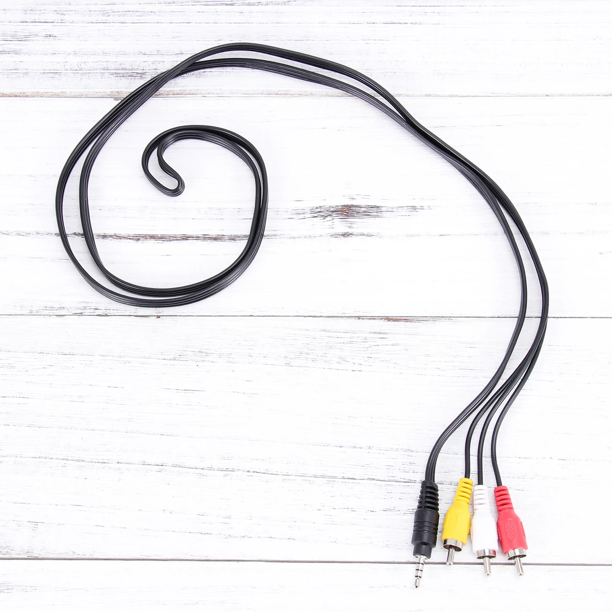 

Camcorder Adapter Cable Plug to 3 Av Line Compatible Camcorders Stereo Audio Video Connection for Vcr Projector