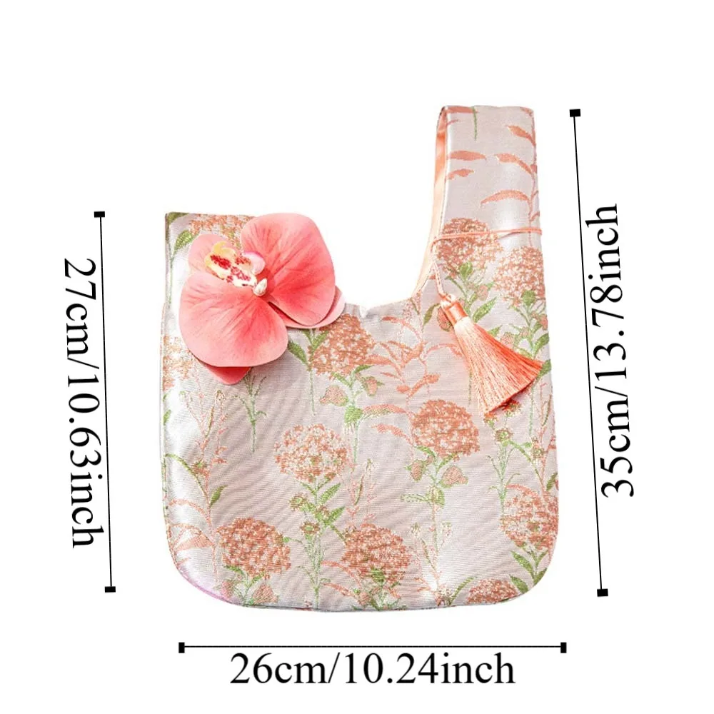 Blume Anhänger Quaste Knoten Handgelenk Tasche Hanfu Zubehör Lagerung Geldbörse Neue Chinesische Stil Handtasche Temperament Elegante