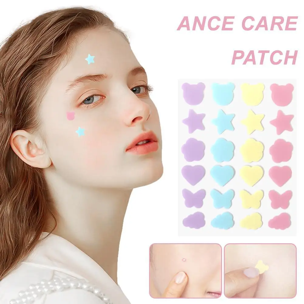 

24pc/sheet Gentle Acne Patch Enhance Your Makeup Water Proof Skin Comfort Effectively Covers Acne Unique Shape Daily Skin Care