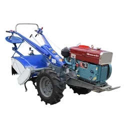 15hp Diesel Engine Power rotary Tiller Hand Walking Tractor