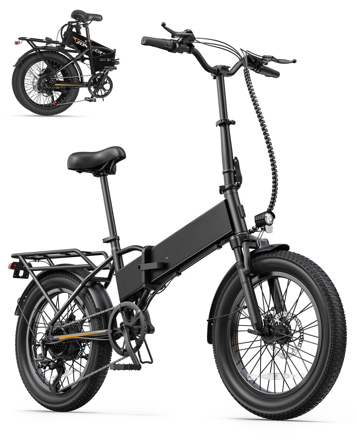 

Складной электровелосипед, 48В 10.4Ач, с большой съемной батареей, скорость до 45 км/ч, запас хода до 80 км, 20-дюймовые широкие шины, на заказ