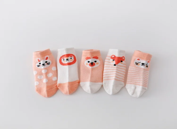 5 Paare/los Infant Baby Socken Für Mädchen Jungen Sommer Mesh Dünne Baby Socken Baumwolle Casual Druck Neugeborenen Kleinkind Junge Socke 0-24Month – Detail 16