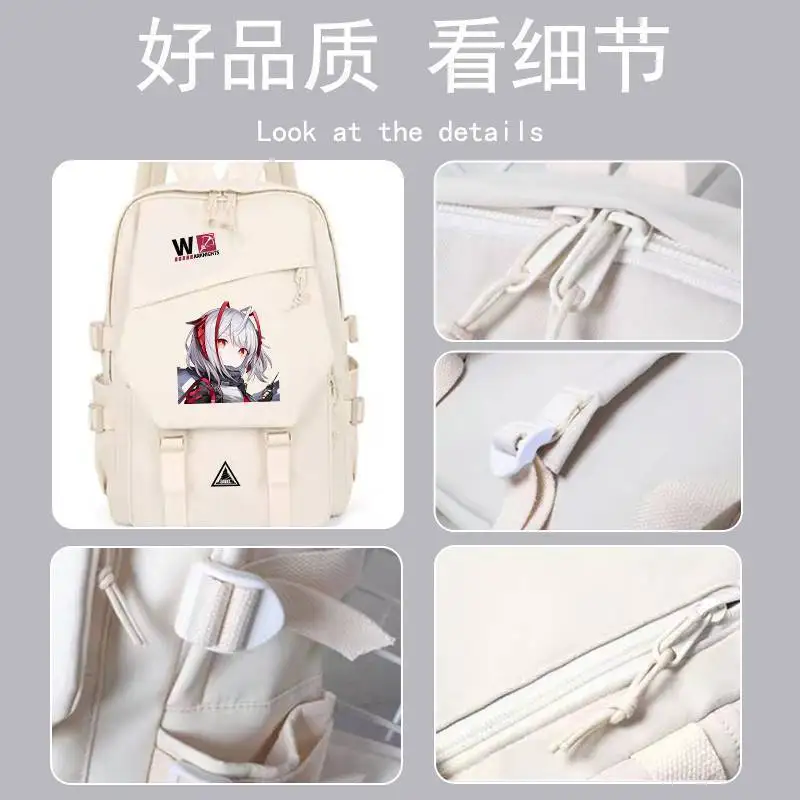 

Arknights Backpack Amiya Skadi Anime Game Double Shoulder Bag For Men And Women, High Middle School, Elementary School Students,