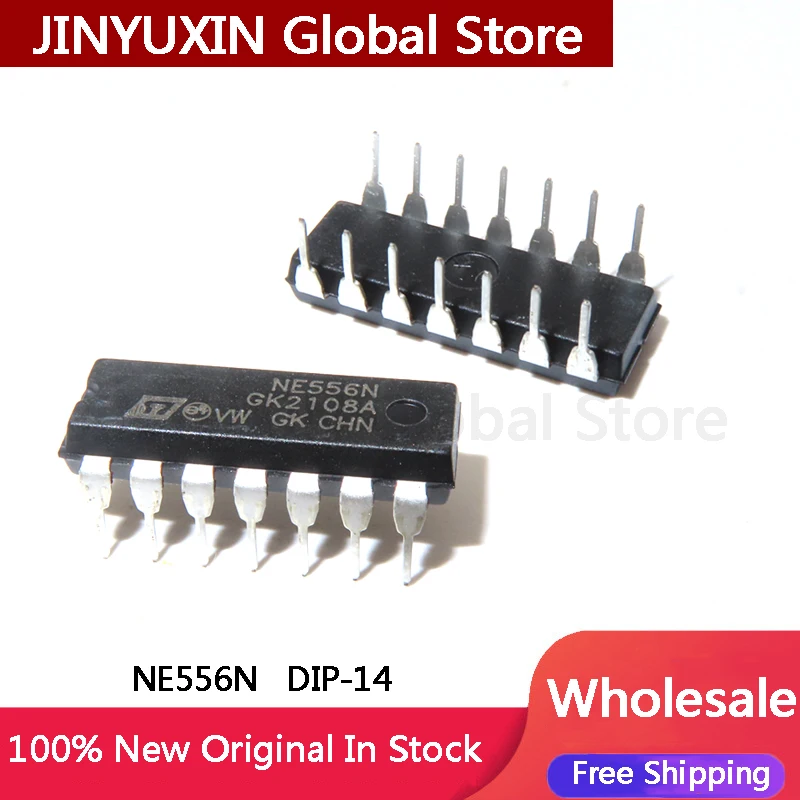 20-100Pcs NE556N NE556 DIP-14 IC Chip In Stock Wholesale