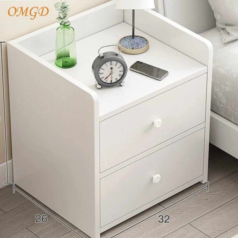 OMGD-pequena mesa de cabeceira moderna para casa, bloqueio simples, armário, Net Red, quarto de aluguel, quarto novo