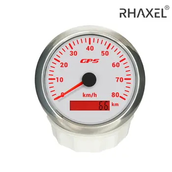 RHAXEL 85mm rychloměr, počítadlo kilometrů 0-80 km/h, GPS rychloměr se 7 barvami podsvícení 12V 24V pro traktor, UTV, ATV, plachetnici 10 nejlepší prodej rychloměr traktoru - №6
