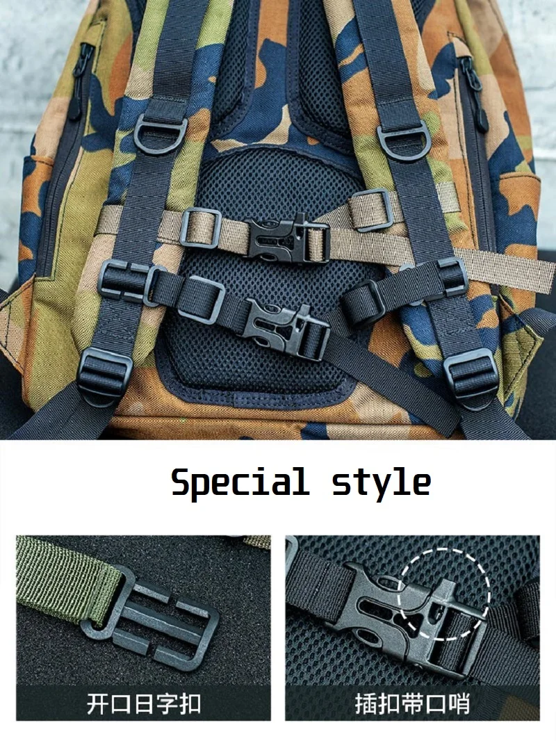 EDC Outdoor Backpack with Anti-Slip Strap, Chest Buckle, Fixed Buckle, Drop