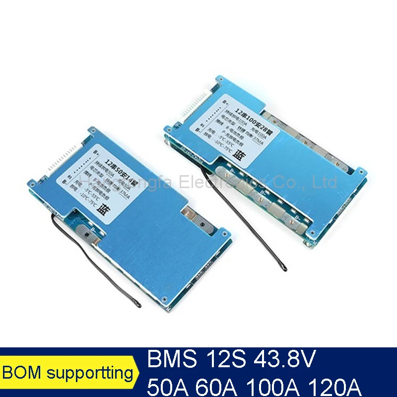 Imagem -02 - Bms 12s 43.8v 38.4v 50a 60a 100a 120a Lifepo4 Battery Charge Board Balance Equalizador com Ntc Proteção de Temperatura para Ebike