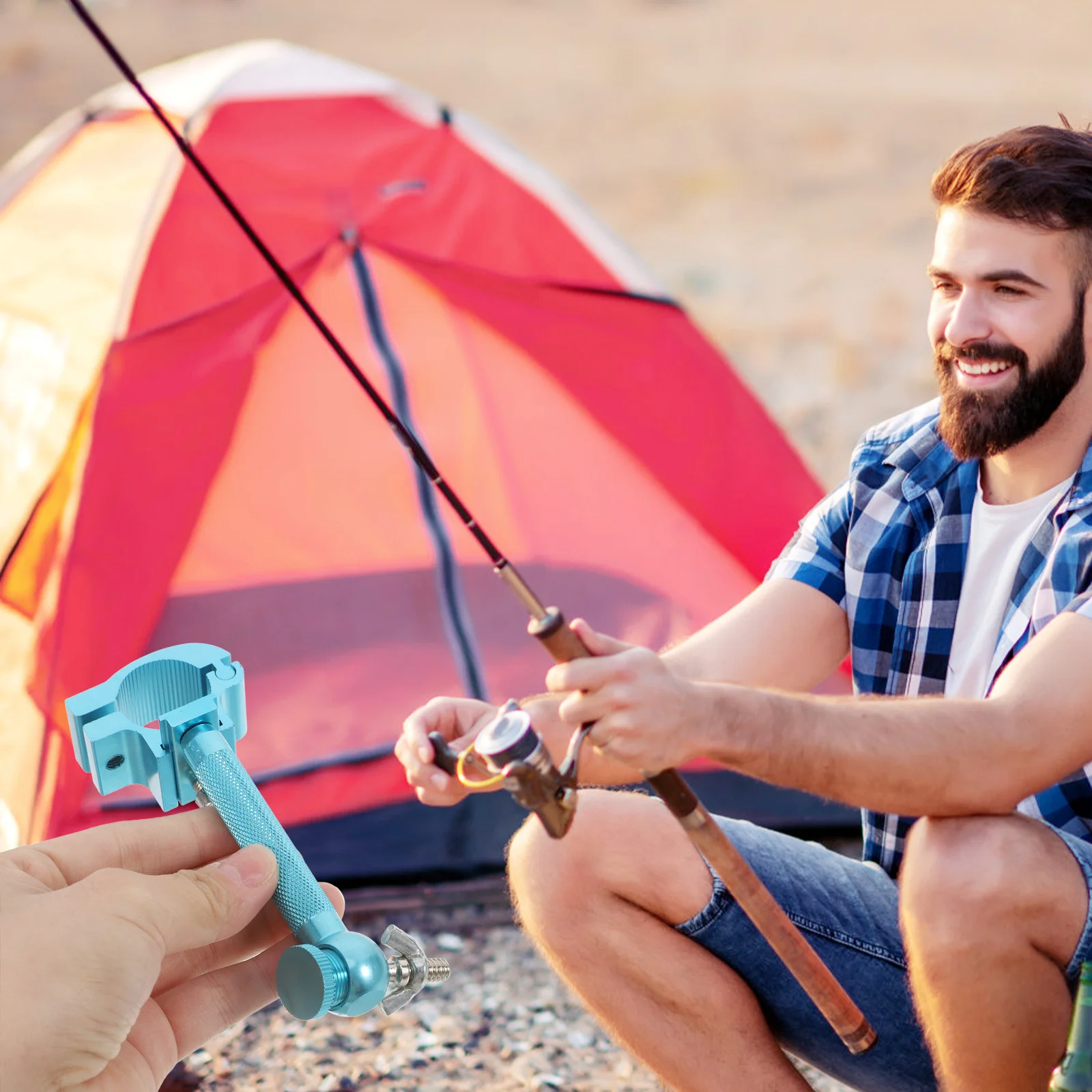 

1pcs Box Bracket Aluminum Alloy Adjustable Light Stand Detachable Gimbaling Holder For Night Fishing Fishing Accessories