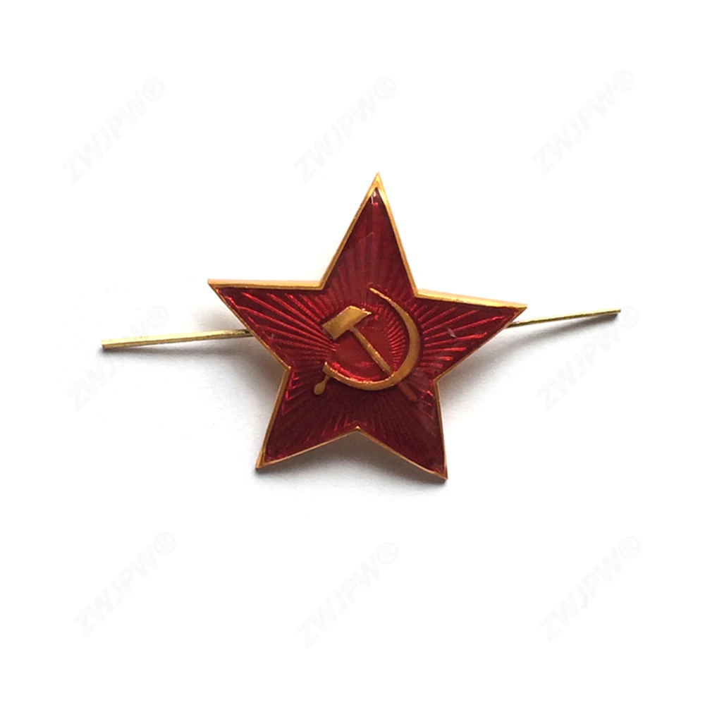 

WWII WW2 Soviet Army Military Cap Cockade Red Stars Russia Cap Cockade Hat Badge 30mm RU/402159-3cm