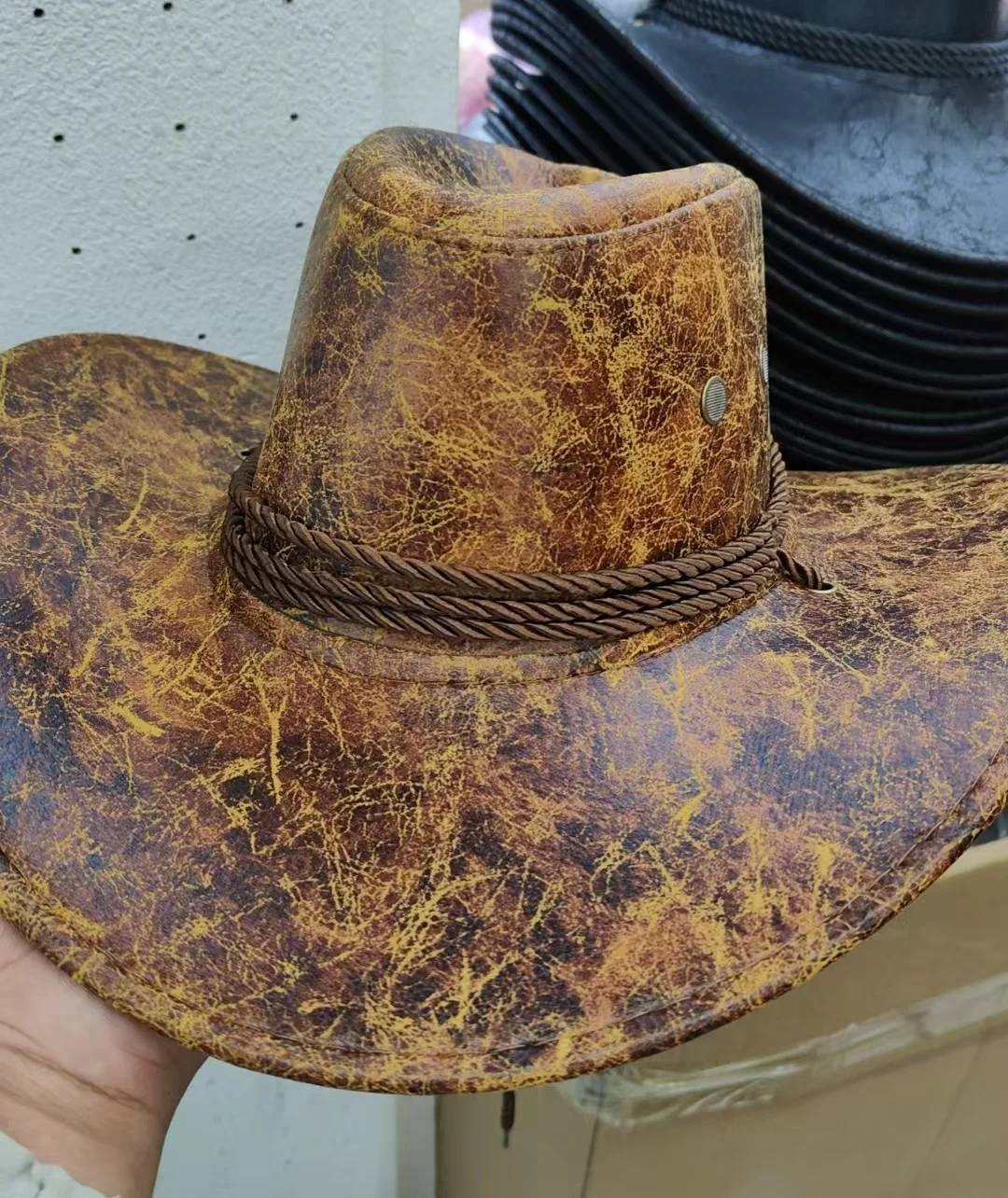 للجنسين قبعة الجاز متماسكة قبعة الشمس الغربية فو الجلود فيدورا الشمس واقية في الهواء الطلق قبعة الشمس للتنزه الأنشطة في الهواء الطلق نزهة #6