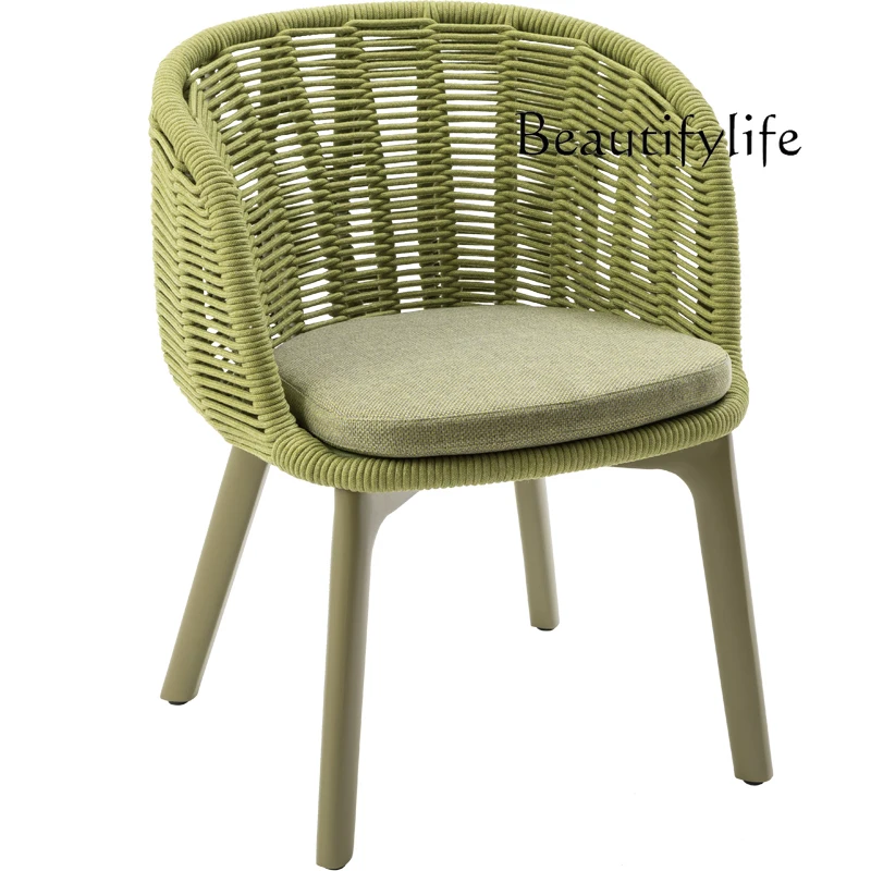 

Nordic high-end outdoor solid wood tables and chairs Sun room tables and chairs Hotel imitation rattan chairs Outdoor furniture