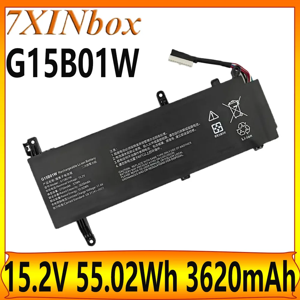 

7XINbox G15B01W G15BO1W 15,2 В, 55,02 Втч, 3620 мАч, аккумулятор для ноутбука Xiaomi Gaming 15,6 дюйма i5 7300HQ 1050Ti/1060 171502-A1 171502-AK