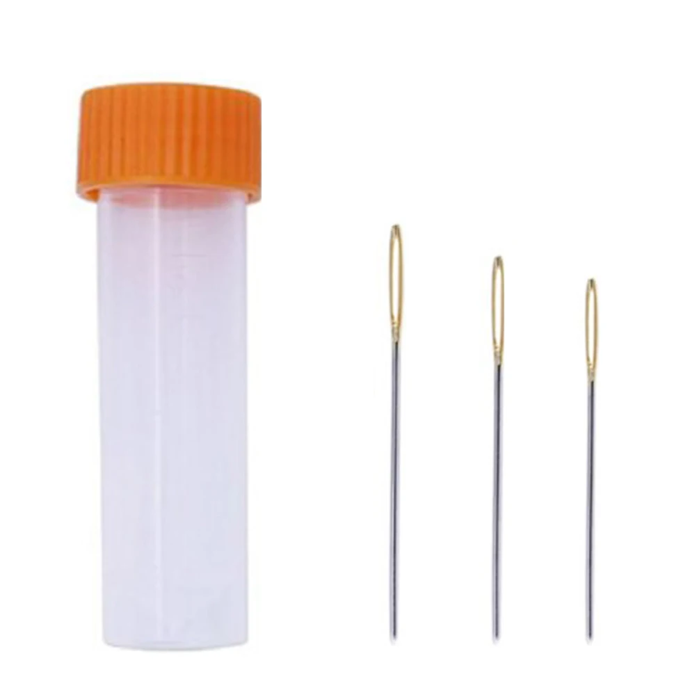 

18pcs Gold Eye Large Hole Stitching Needles Set Rustproof Sewing Kit For Knitting Crochet Embroidery Yarn Projects Storage