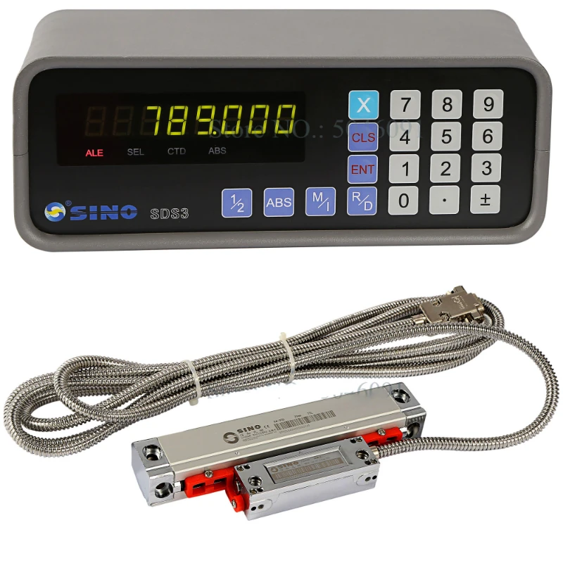 FOR Original SINO SDS3 1 Axis DRO kit SDS3-1 Digital Readout and 1 Piece 5um 1um KA-300 Optical Linear Scale Encoder Sensor