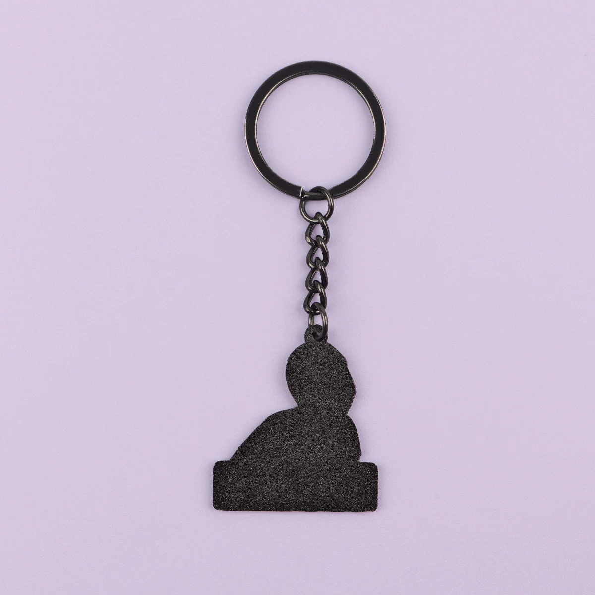 A zinc alloy keychain with cartoon character pendant, minimalist style bag accessories, durable keychain with 