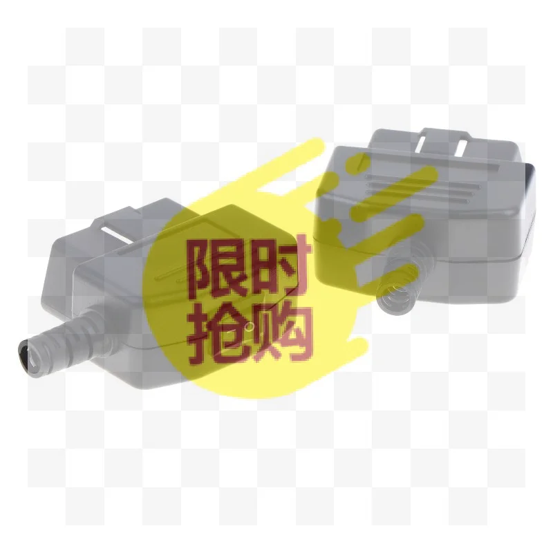 【CMO】OBD2 16 Pin Male Connector Cable Plug With ON OFF Switch Durable Shell Adapter For Auto Electronic Equipment DIY Repair