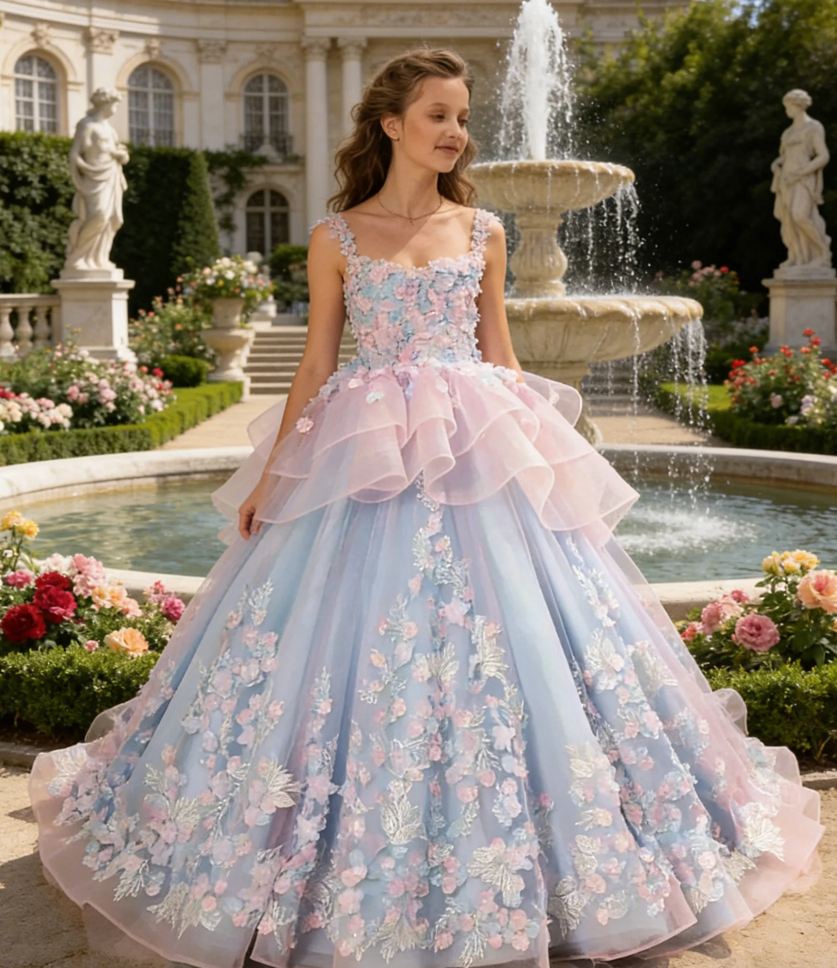 robe-de-demoiselle-d'honneur-personnalisee-en-dentelle-avec-appliques-jupe-en-tulle-moelleuse-a-etages-robe-de-bal-pour-la-premiere-communion-fete-d'anniversaire-pour-enfants