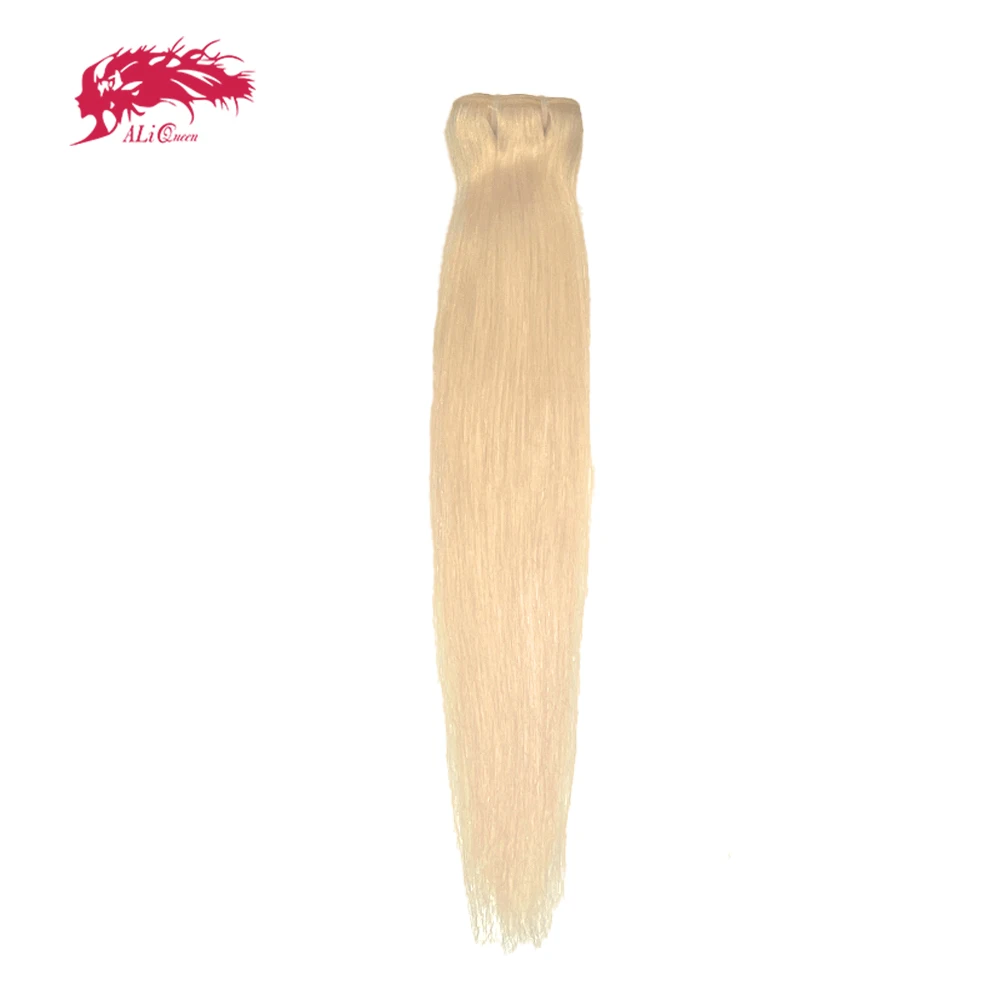 

Ali Queen Hair 1Pcs Bundles Human Hair Straight Raw Virgin Human Hair 613 Blonde Brazilian Unprocessed Human Hair Weaves 8-38in