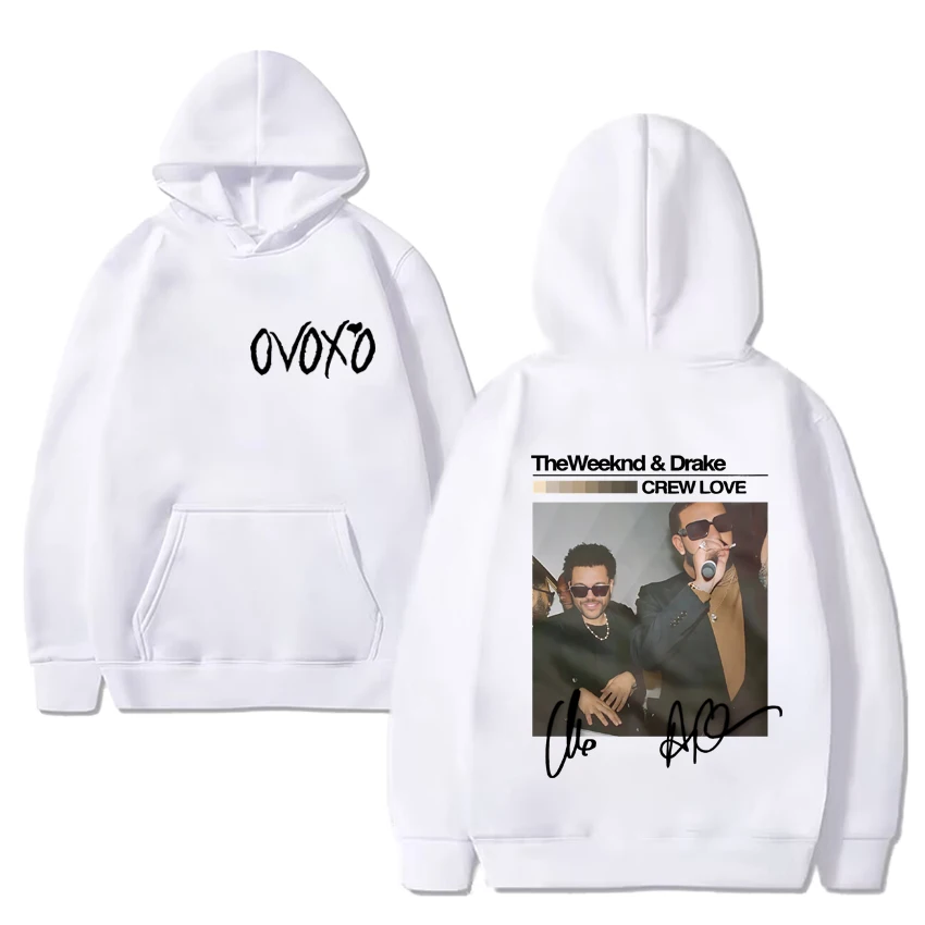 Hot sale Drake And The Weeknd music Graphics Hoodie Men Women vintage hip hop streetwear Unisex Fleece Long sleeve Sweatshirt