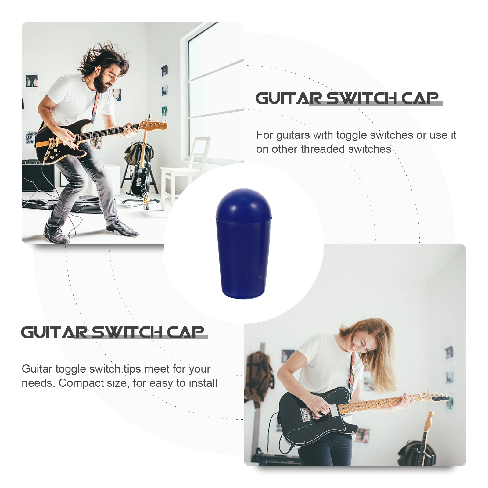 

10 Pcs Bass Potentiometer Shift Cap Solid Plastic Cool Guitar Knobs Accessories