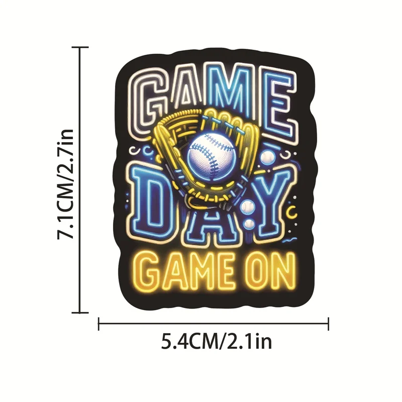 10/30/50 Uds. Bola de neón deportes PVC pegatina adhesiva estética DIY decoración Scrapbooking mano material escolar de contabilidad para niños