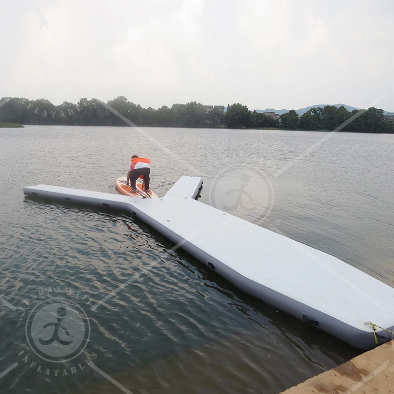 Tamaño de caída de alta resistencia, tubos de aire flotantes inflables grandes para agua de lago, pontón, yate, plataforma de muelle para barco, muelle inflable para Jet Ski