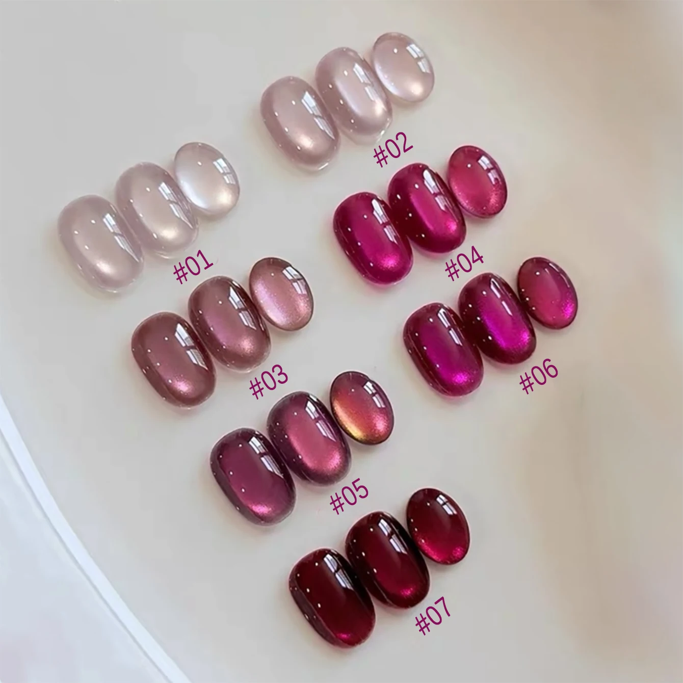 MIANEL 2026 Neuer Sommer Funkelnder Beeren-Diamant-Effekt Katzenauge Gel-Nagellack, Aufhellender Hellrosa Schimmer Katzenauge UV-Gel – Detail 17