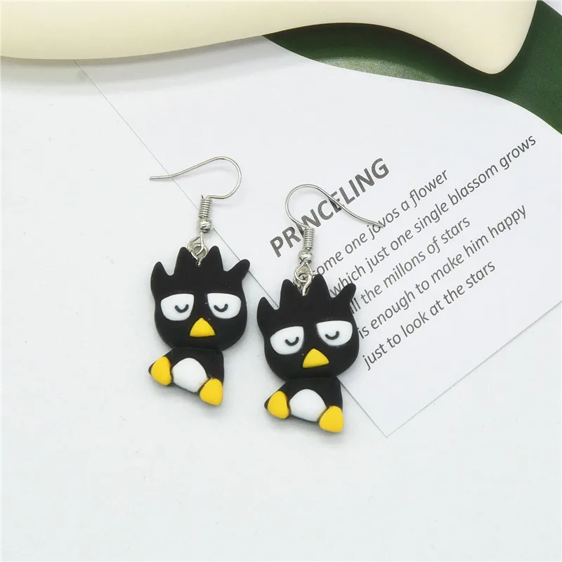 Hello Kitty Ear Studs Sanrio Pochacco Kero Kero Keroppi Kawaii Lovely Girl Fashion Specific Character Ear Pendants Gifts Jewelry