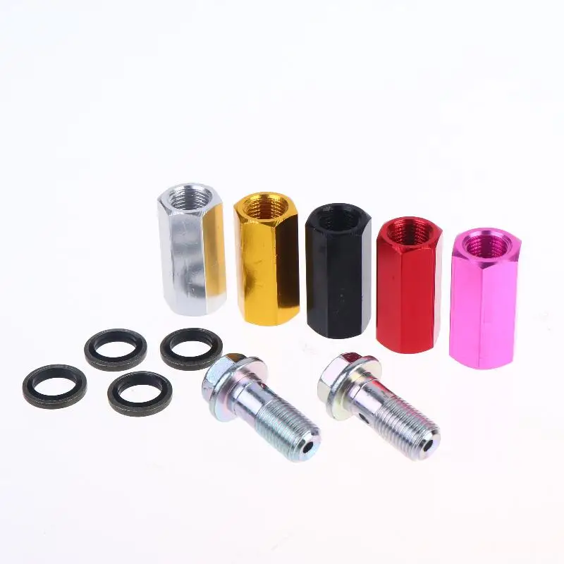 2 Way Brake Coupling Fitting Rust Free Aluminum Alloy Hydraulic Oil Hose Extender Adapter for Golf Cart Brake Upgrade