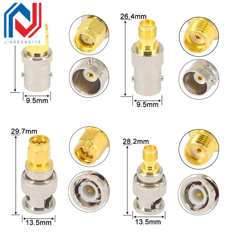 BNC To SMA Connectors Type Male Female RF Connector Adapter Test Converter Kit Transmission Cables SMA To BNC connector